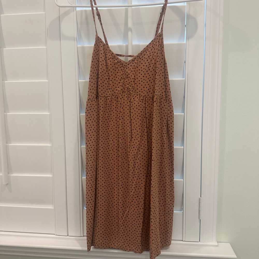 PacSun Brown Polka Dot Spaghetti Strap Dress